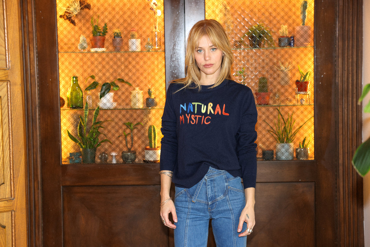 natural mystic sweater in navy