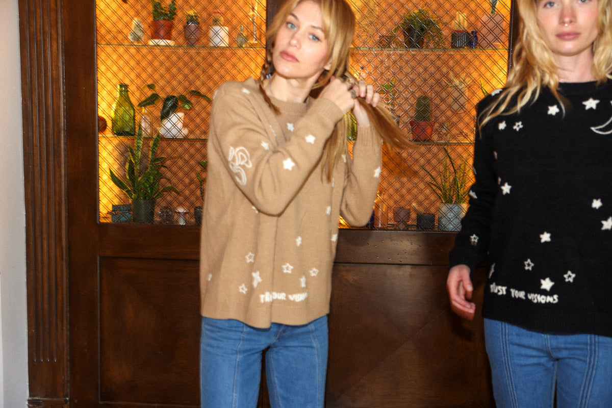 Cosmic Cashmere sweater in camel No2