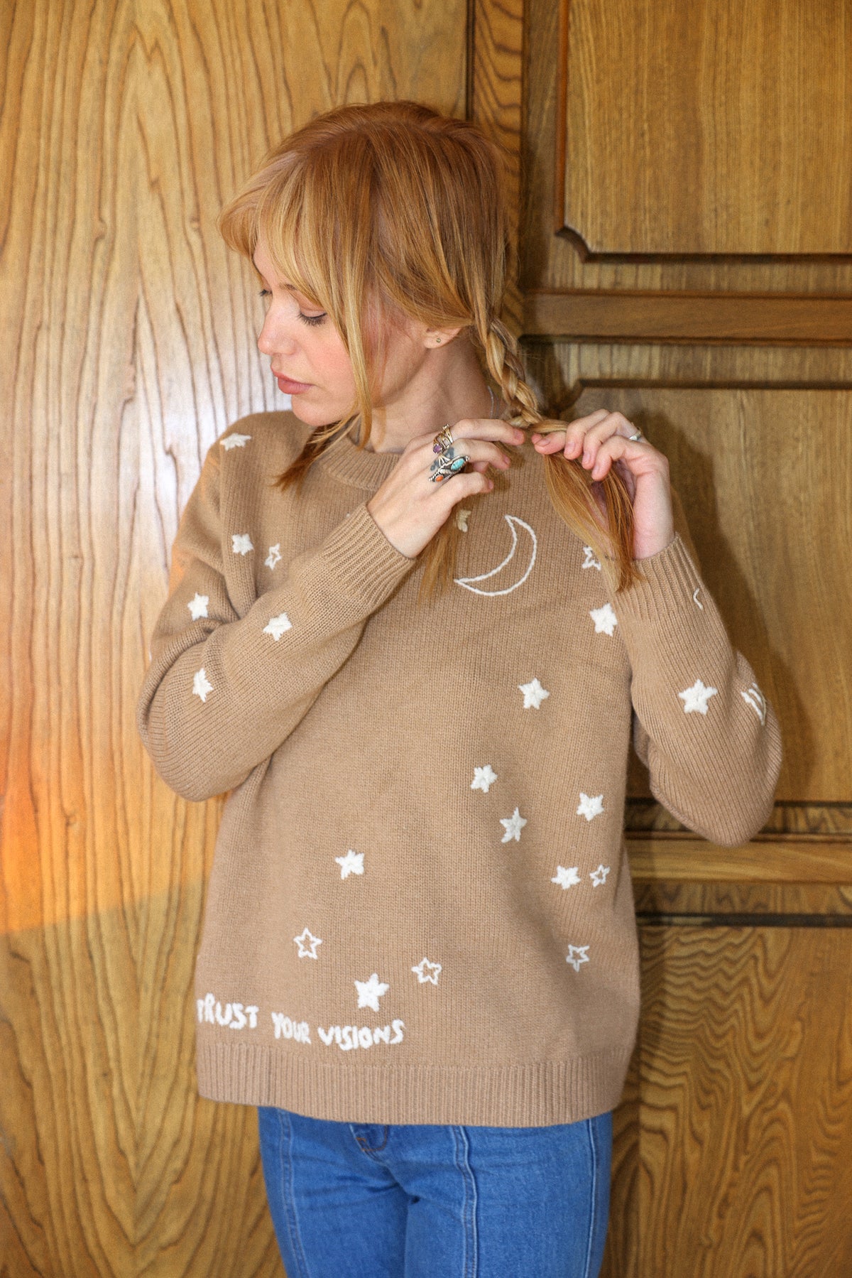 Cosmic Cashmere sweater in camel No2