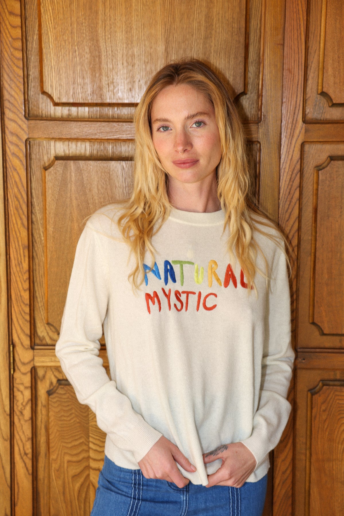 natural mystic sweater in cream