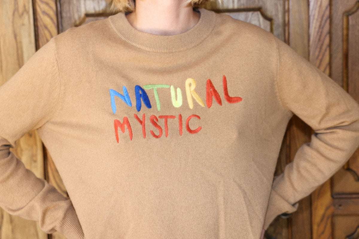 natural mystic sweater in camel FINAL SALE