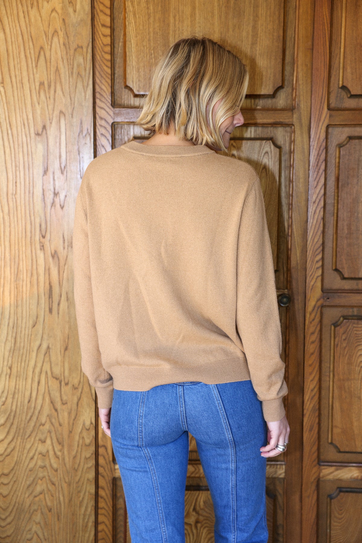 natural mystic sweater in camel FINAL SALE