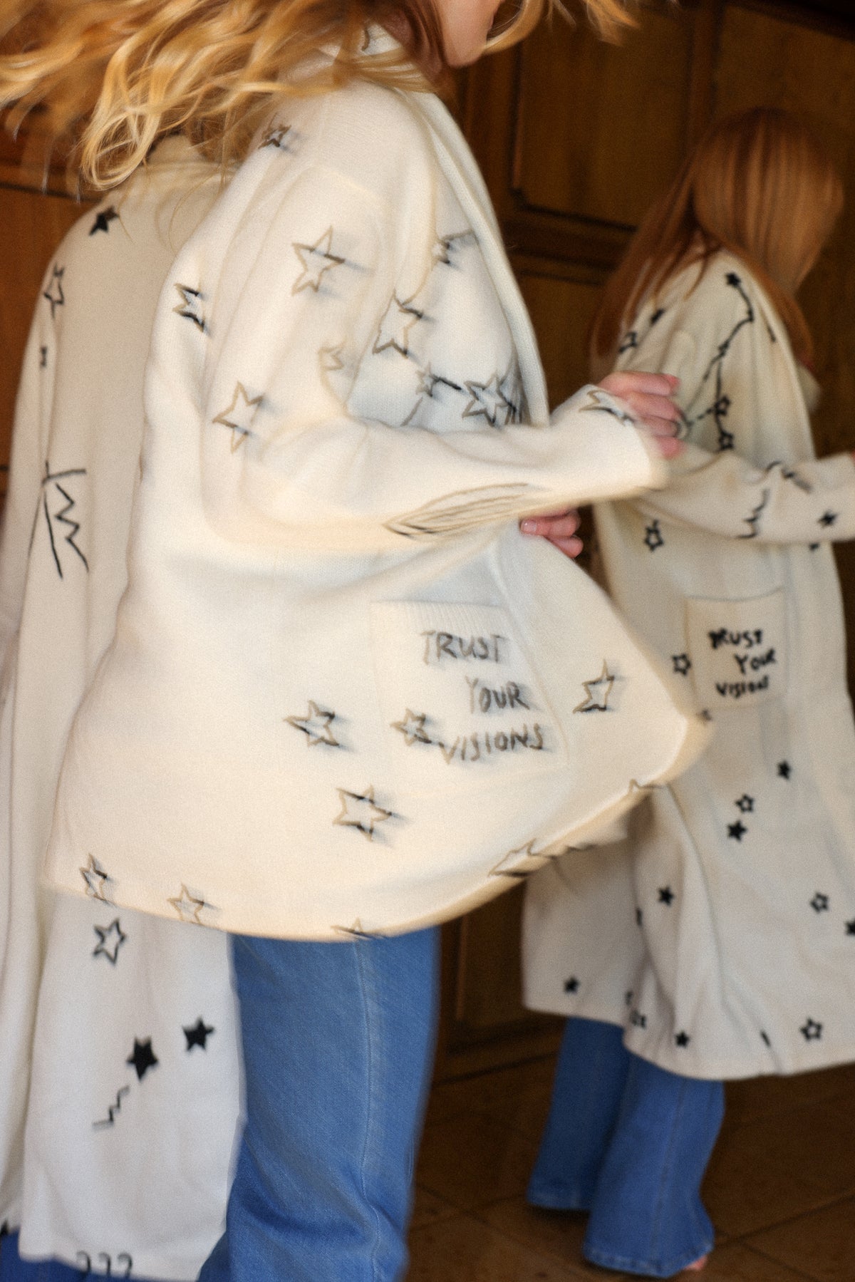 Cosmic Cashmere Coat in snow