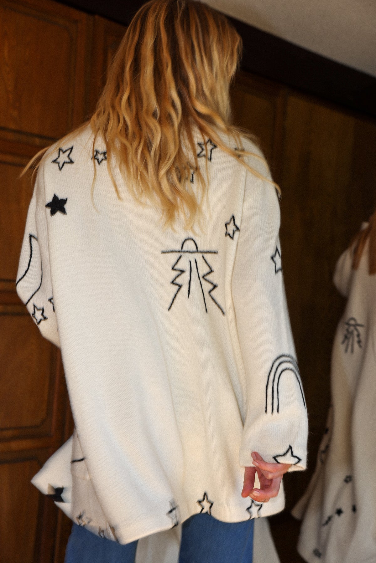 Cosmic Cashmere Coat in snow