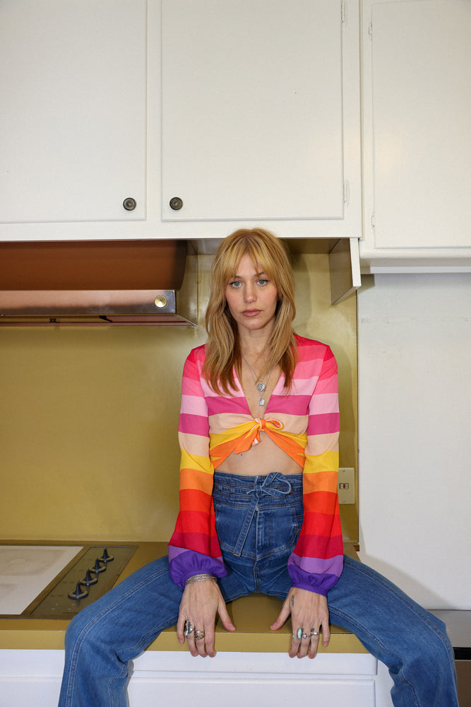 
                  
                    Technicolor Dream wrap top
                  
                