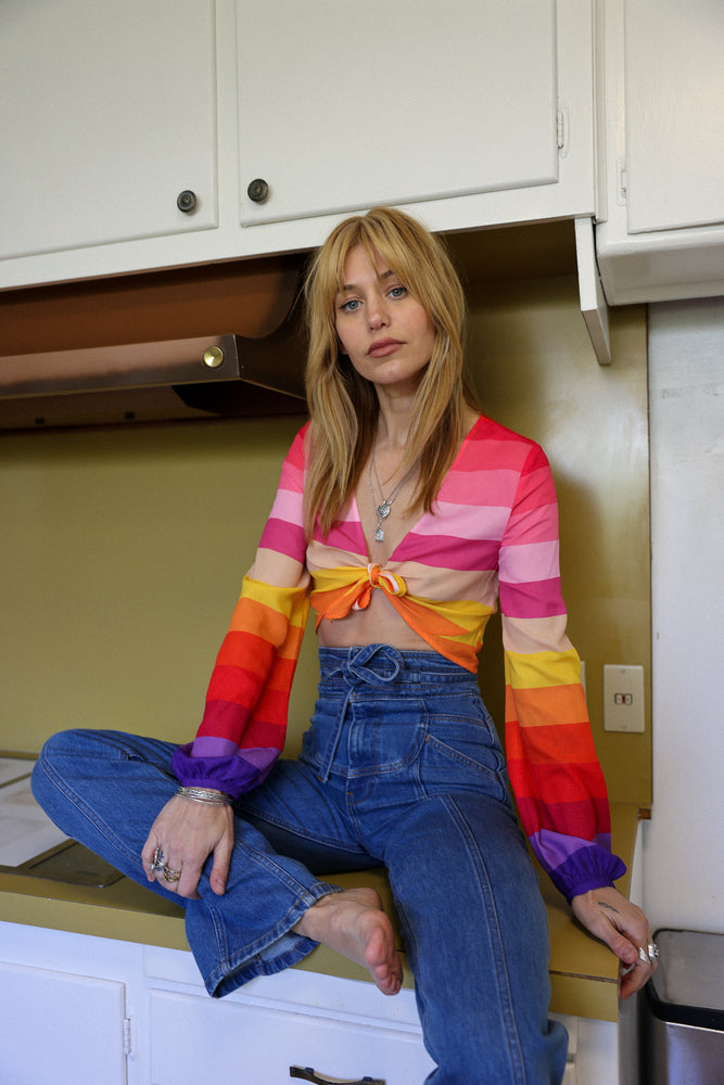 Technicolor Dream wrap top