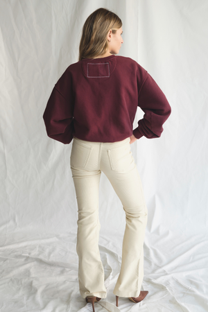 
                  
                    Red Wine & Blue Crewneck Pullover
                  
                