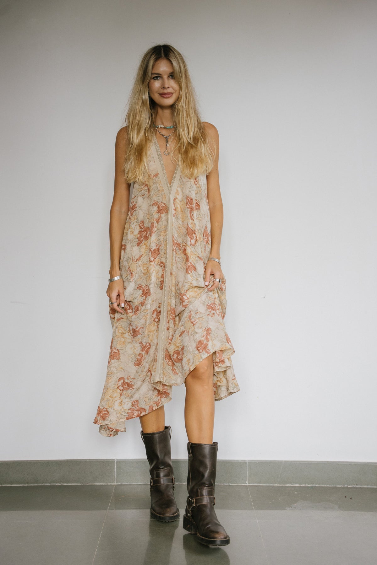 Sun Child Classic Silk Dress - Cream