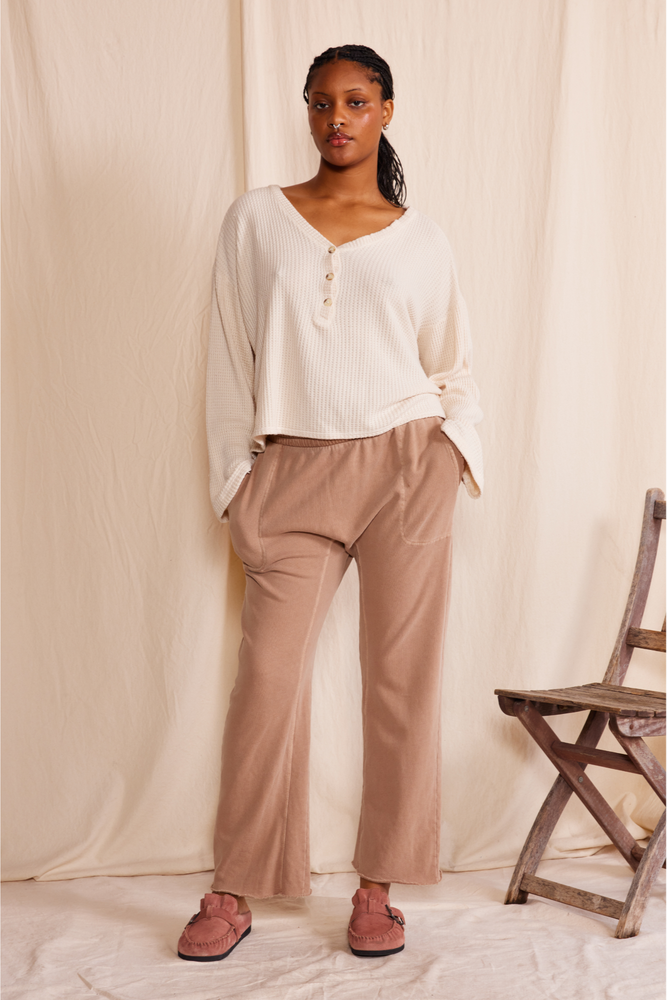 
                  
                    Henley Waffle Top
                  
                
