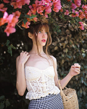 
                  
                    Love Song Lace Corset Top in ivory
                  
                