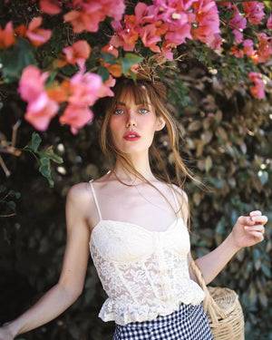 
                  
                    Love Song Lace Corset Top in ivory
                  
                