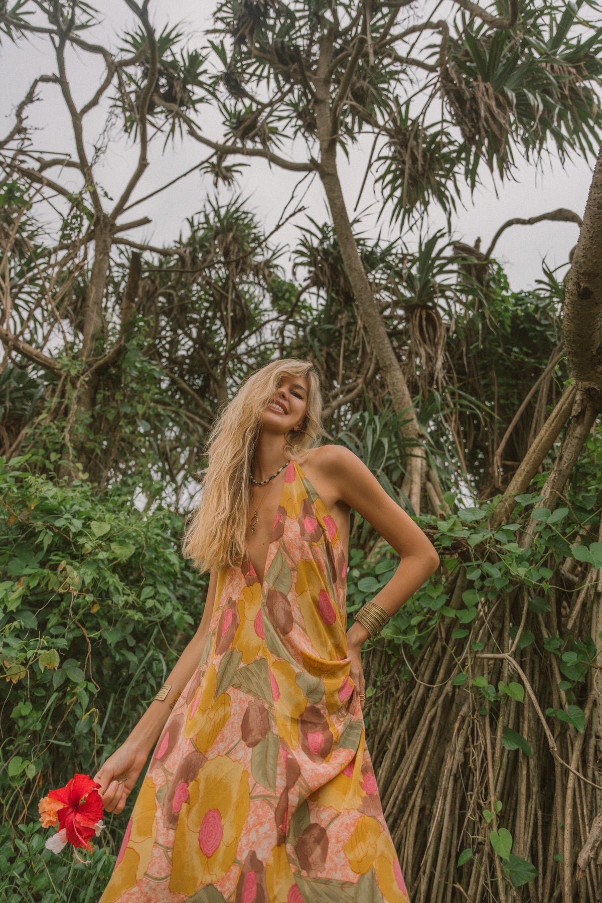 Sun Child Classic Silk Dress - Passionfruit