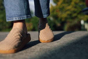 
                  
                    Women's Colony Classic | Suede Vegan Leather | Taupe/Tan
                  
                