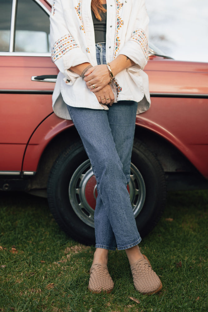 
                  
                    Women's Colony Classic | Suede Vegan Leather | Taupe/Tan
                  
                