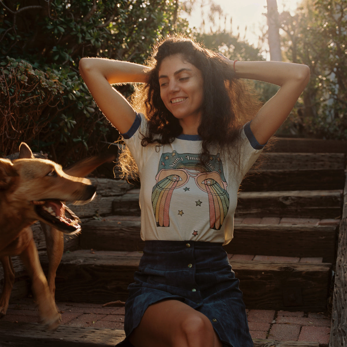 the girl with the kaleidoscope eyes ringer tee