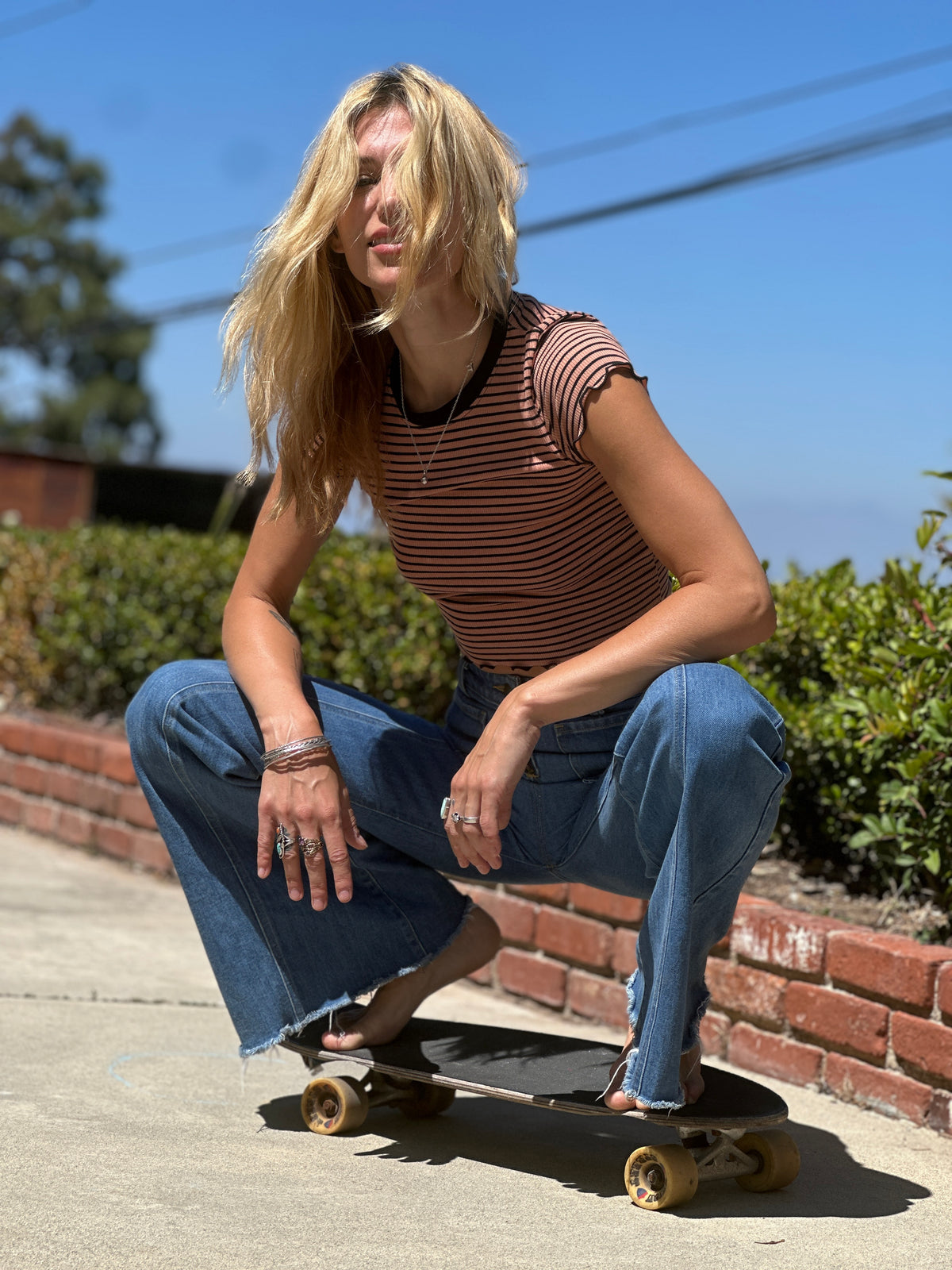 Bardot Tee in peach BACK IN STOCK