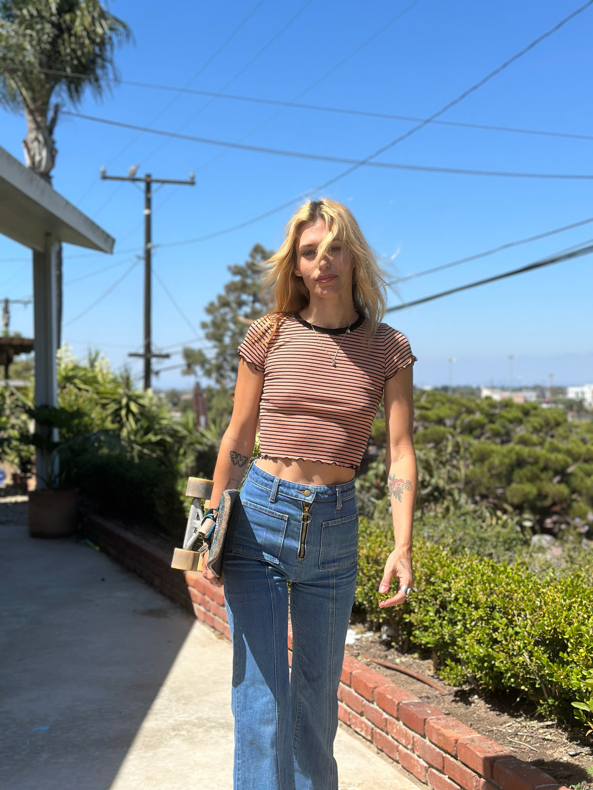 Bardot Tee in peach BACK IN STOCK