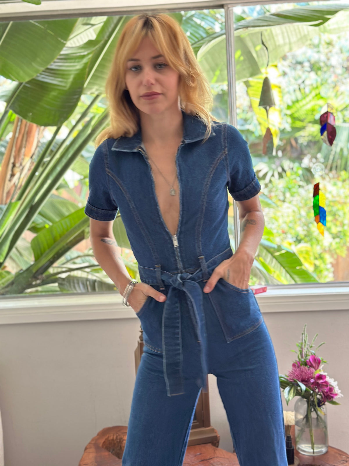 Blue Jean Baby Solid Jumpsuit