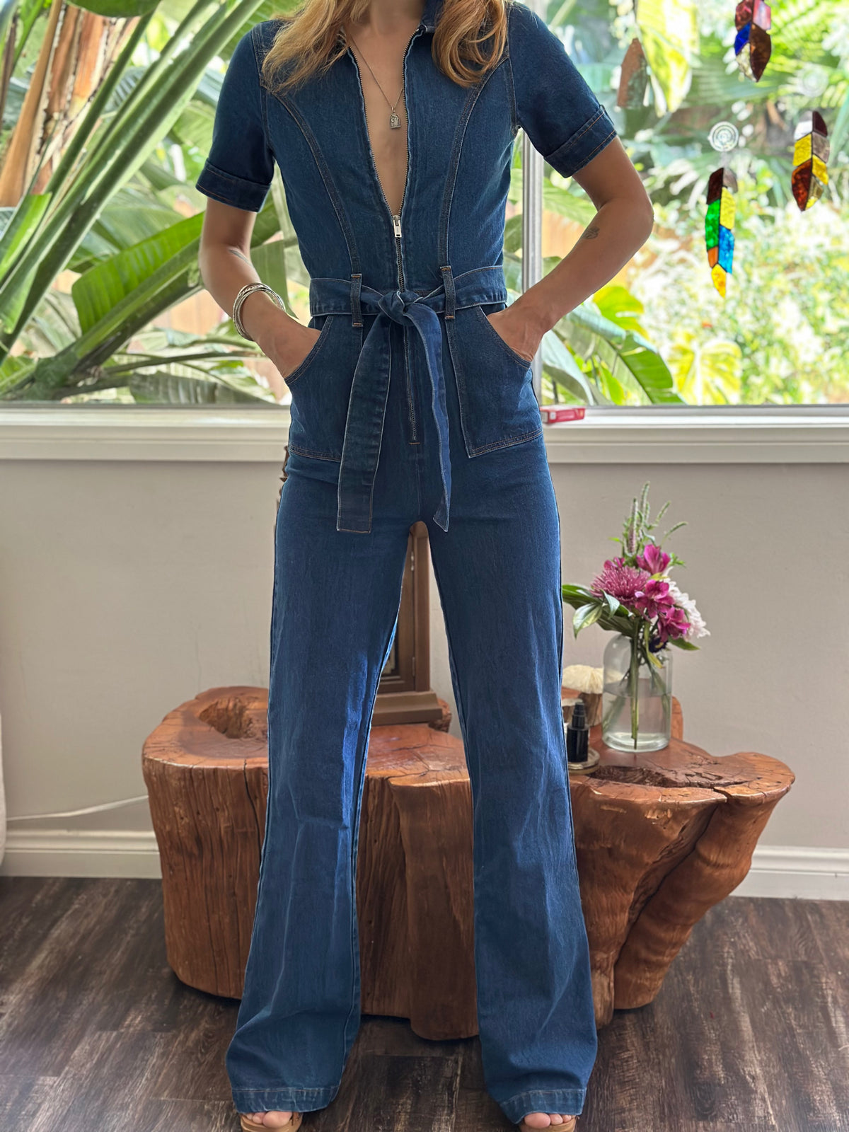 Blue Jean Baby Solid Jumpsuit