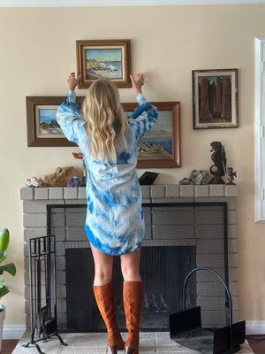 
                  
                    Shibori Sky silk dress
                  
                