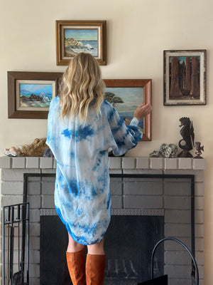 
                  
                    Shibori Sky silk dress
                  
                