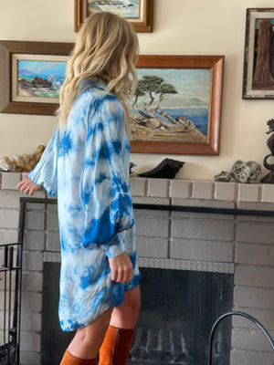 
                  
                    Shibori Sky silk dress
                  
                