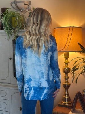 
                  
                    Shibori Sky silk blouse
                  
                