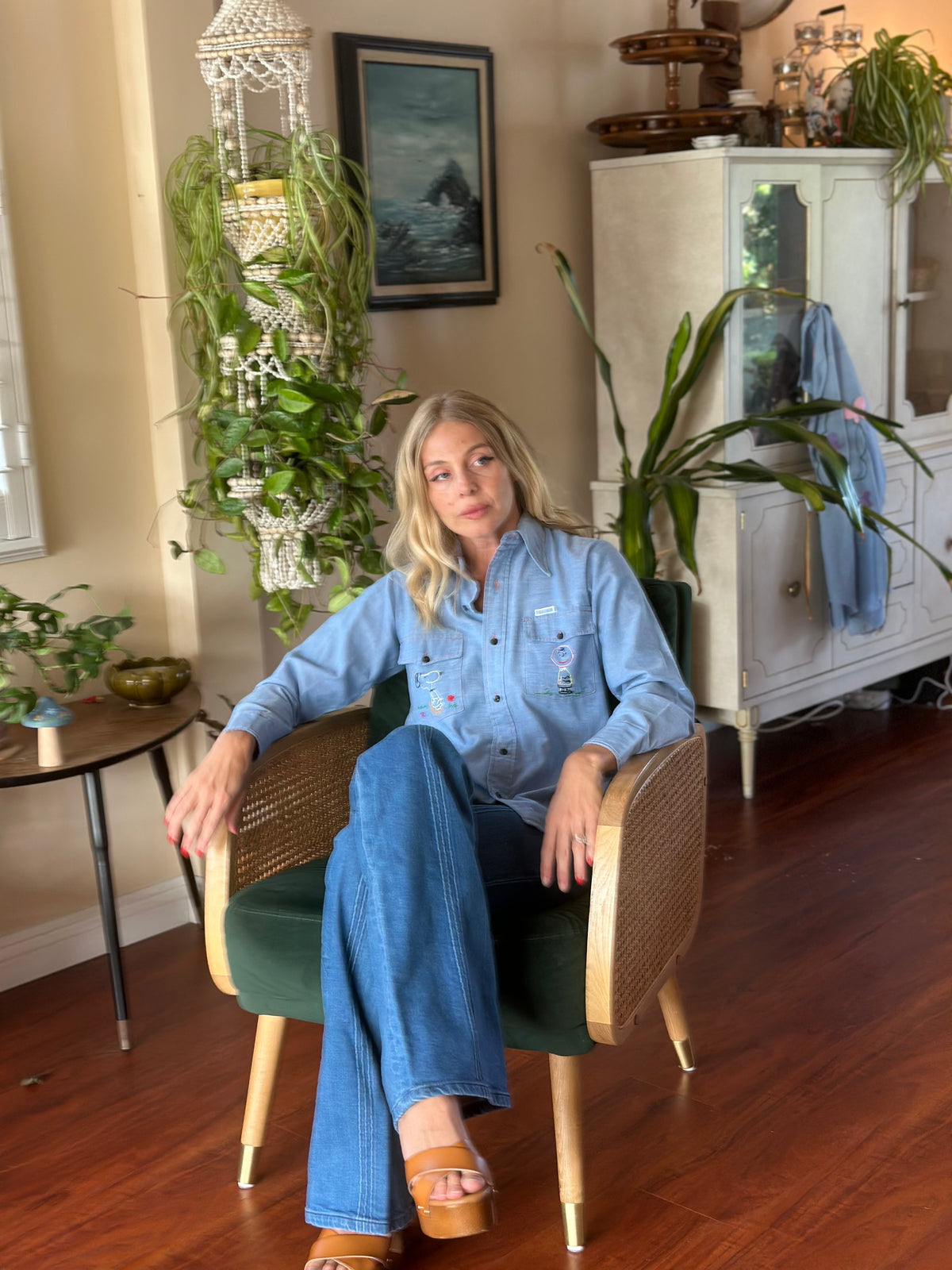 Peanuts chambray shirt