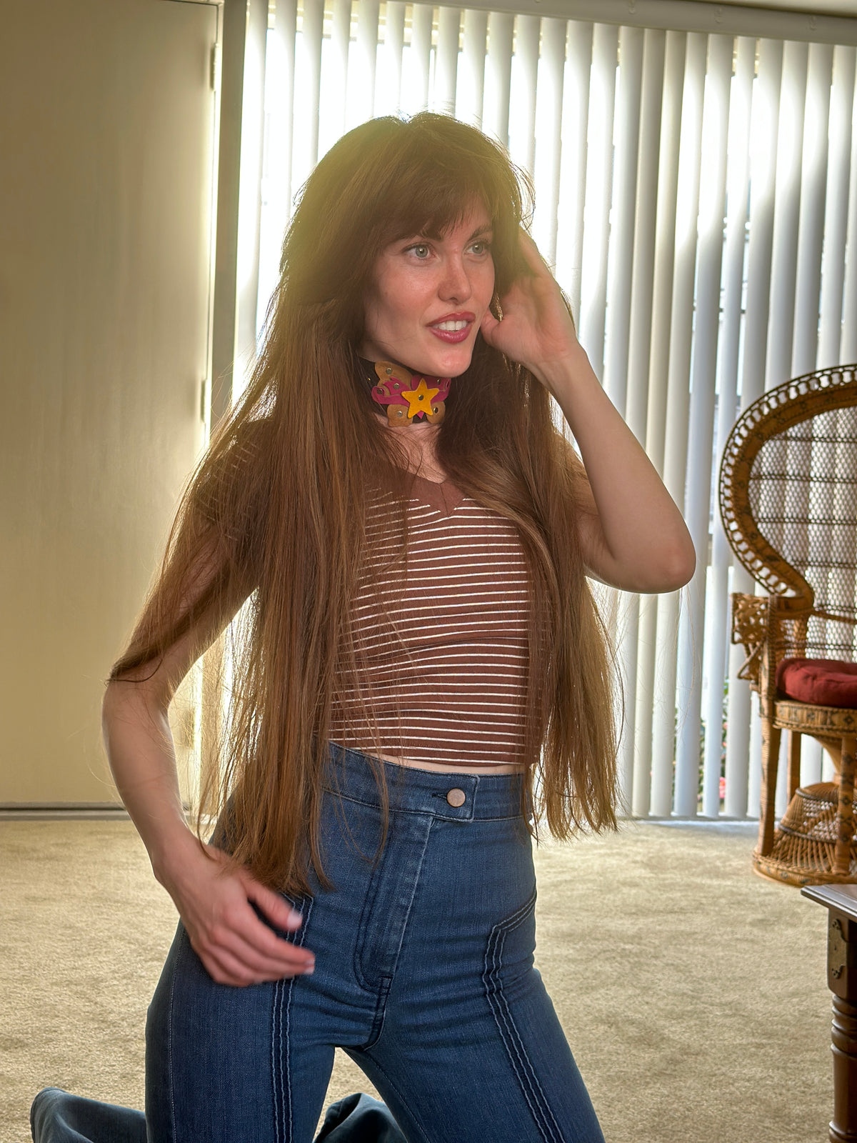 Caddyshack polo in 70's brown FINAL SALE