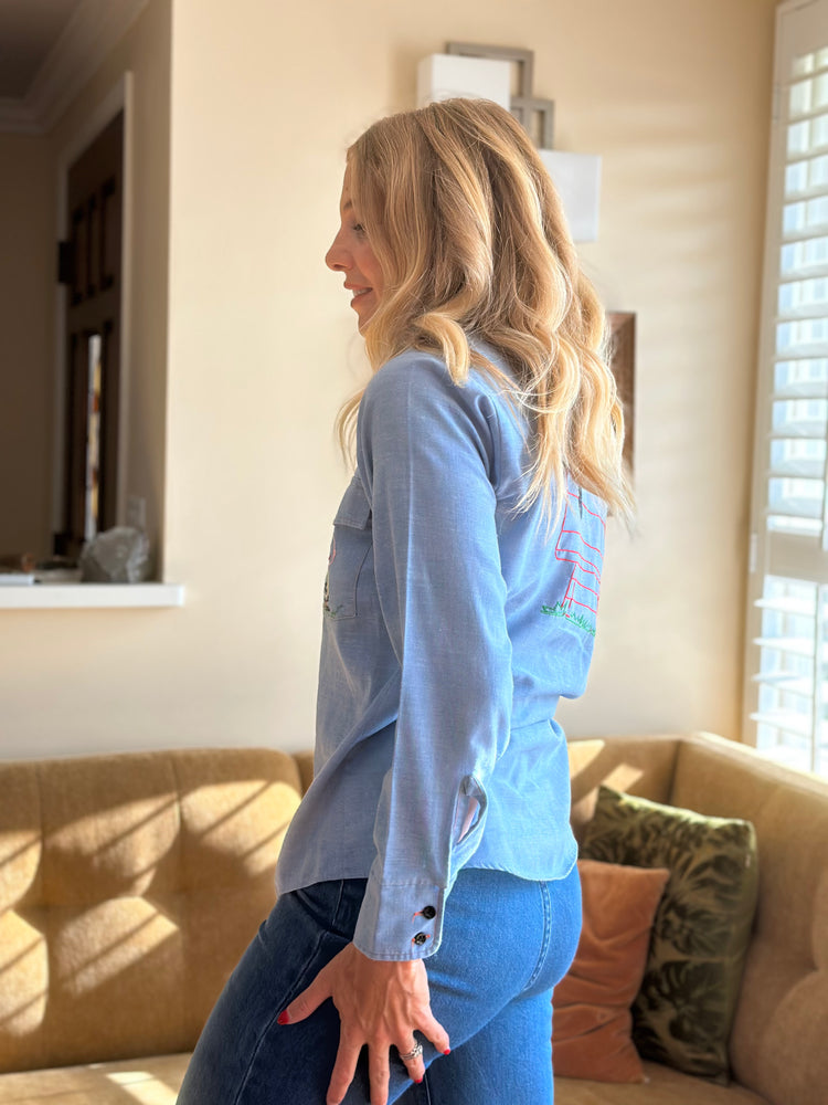 
                  
                    Peanuts chambray shirt
                  
                