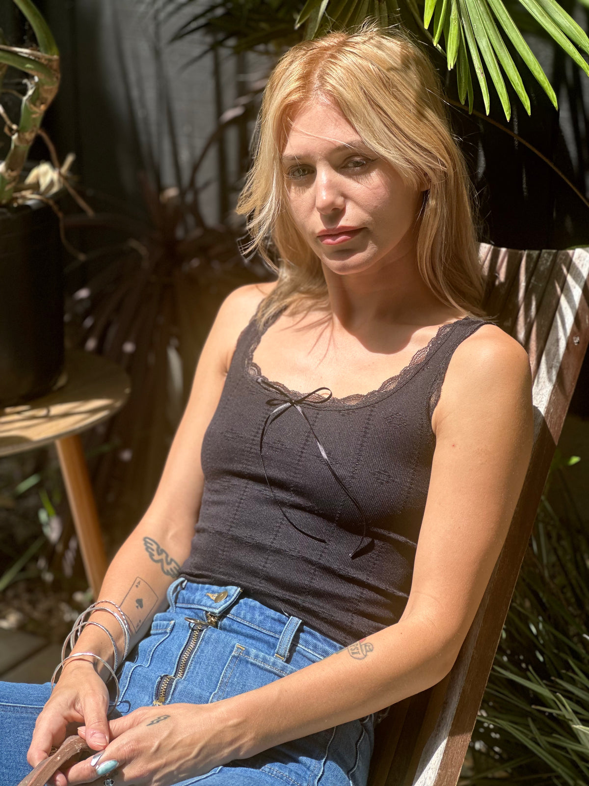 Songbird tank in black...FINAL SALE