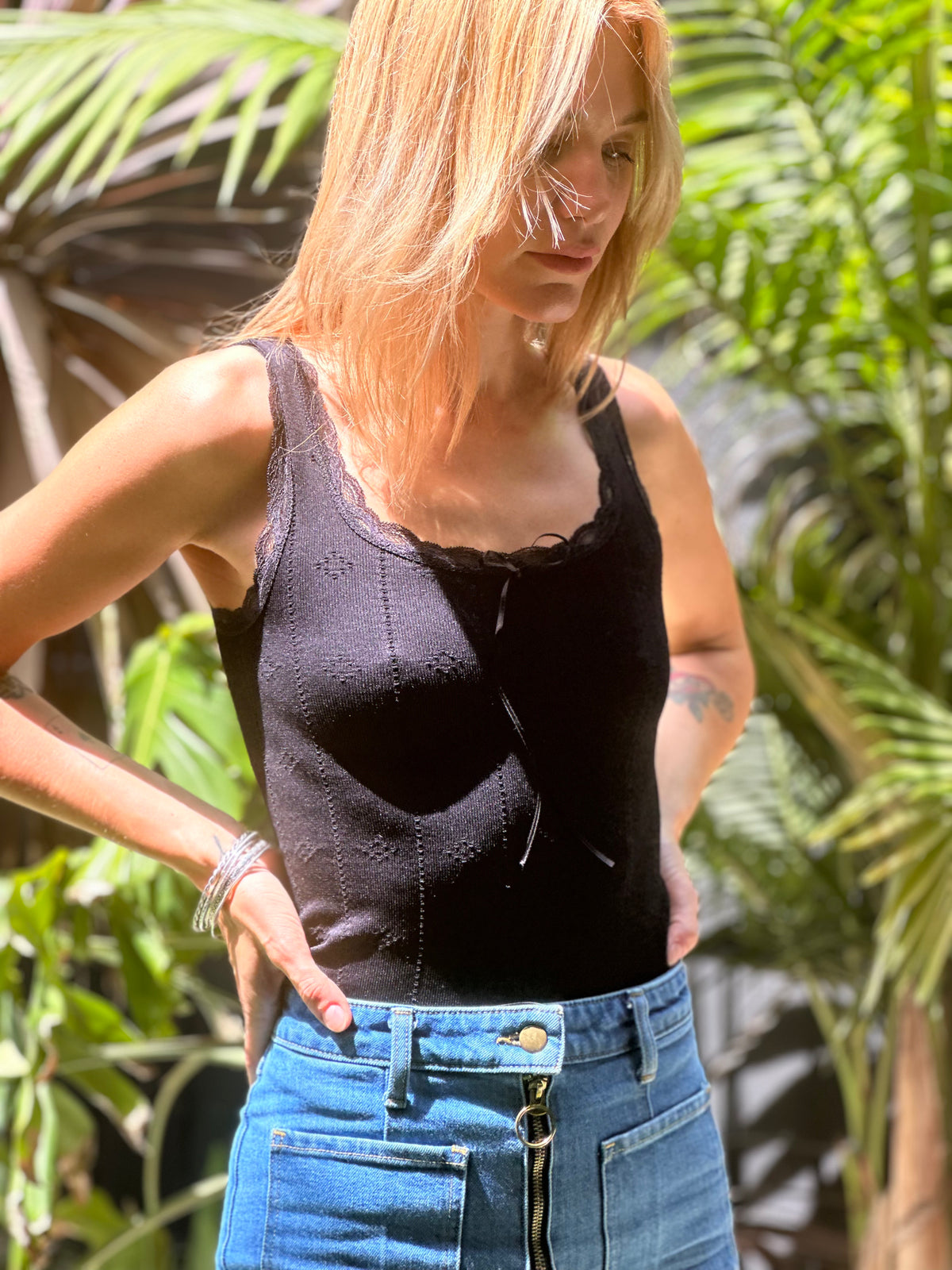 Songbird tank in black...FINAL SALE