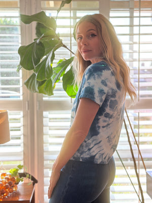 
                  
                    Shibori Sky tee
                  
                