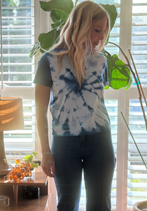 
                  
                    Shibori Sky tee
                  
                