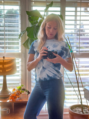 
                  
                    Shibori Sky tee
                  
                