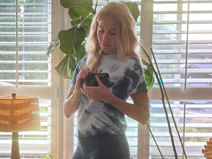 
                  
                    Shibori Sky tee
                  
                