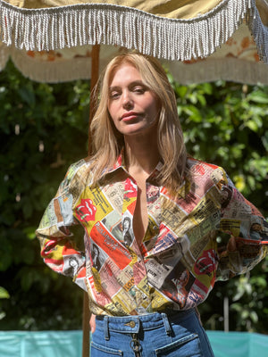 
                  
                    Song Titles silk shirt
                  
                