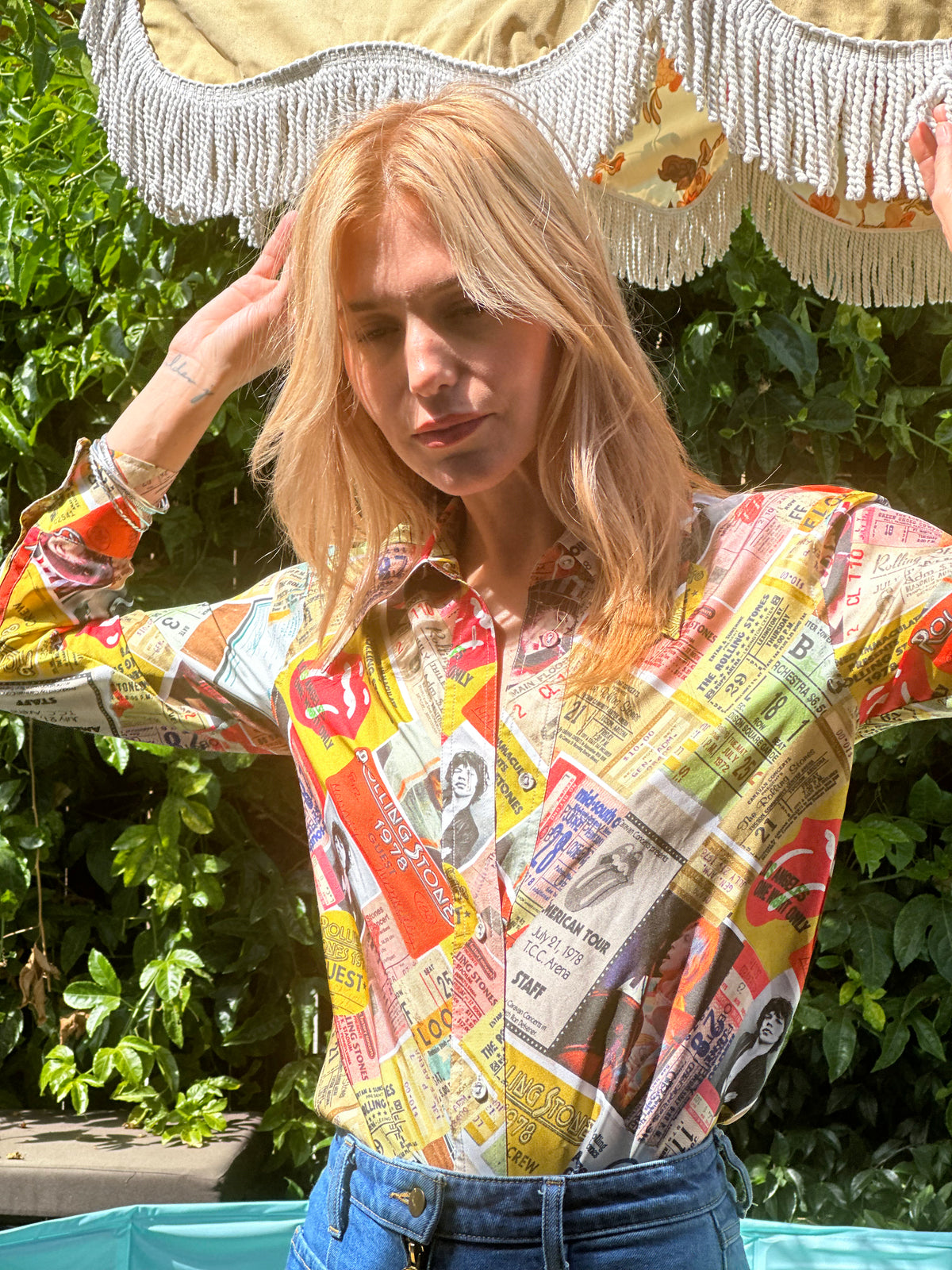 Song Titles silk shirt