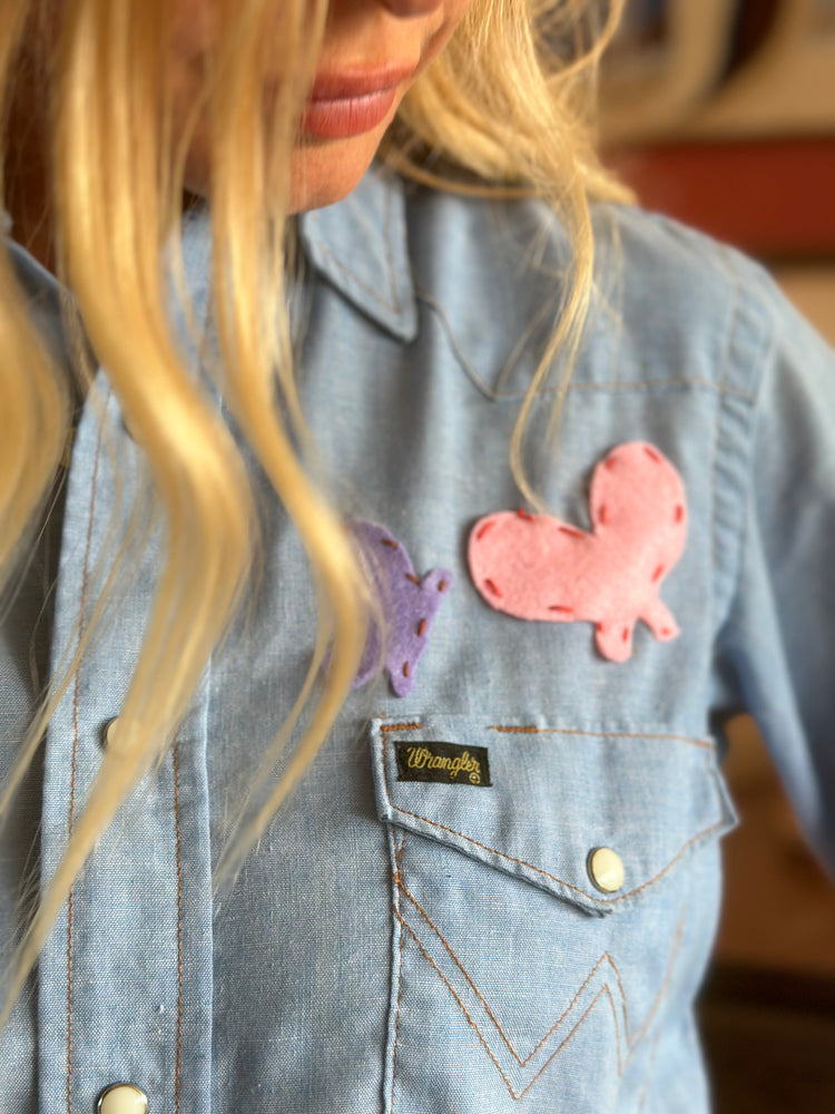 
                  
                    Butterflies & Tree chambray shirt
                  
                