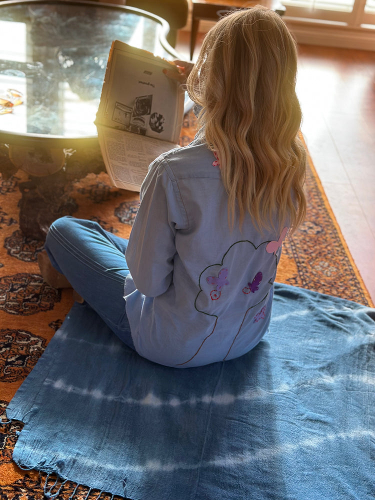 
                  
                    Butterflies & Tree chambray shirt
                  
                
