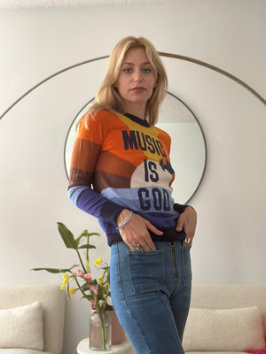 
                  
                    Music is God sweater
                  
                