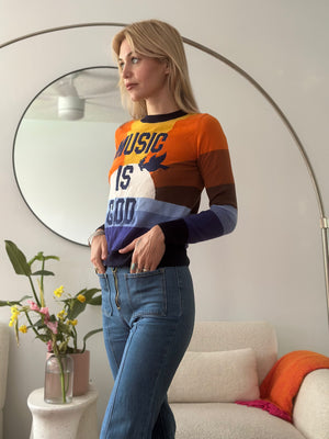 
                  
                    Music is God sweater
                  
                
