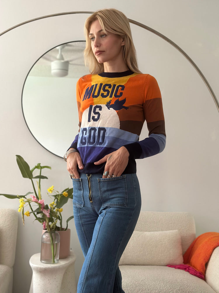
                  
                    Music is God sweater
                  
                