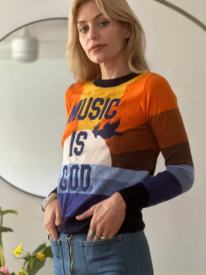 
                  
                    Music is God sweater
                  
                