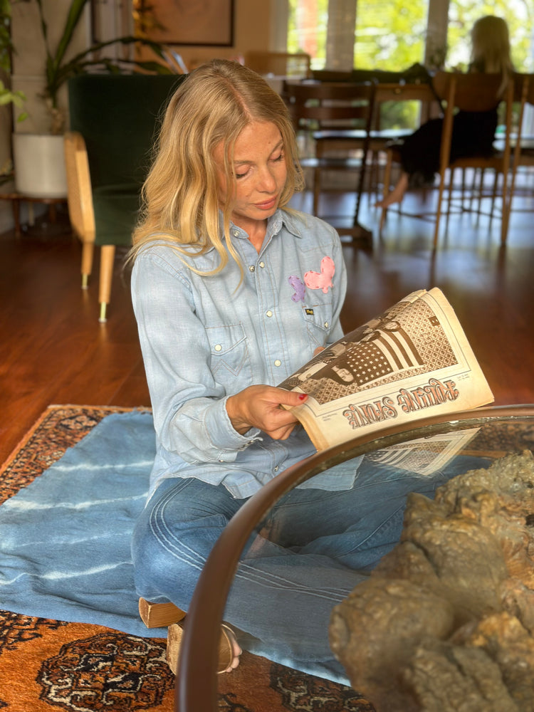 
                  
                    Butterflies & Tree chambray shirt
                  
                