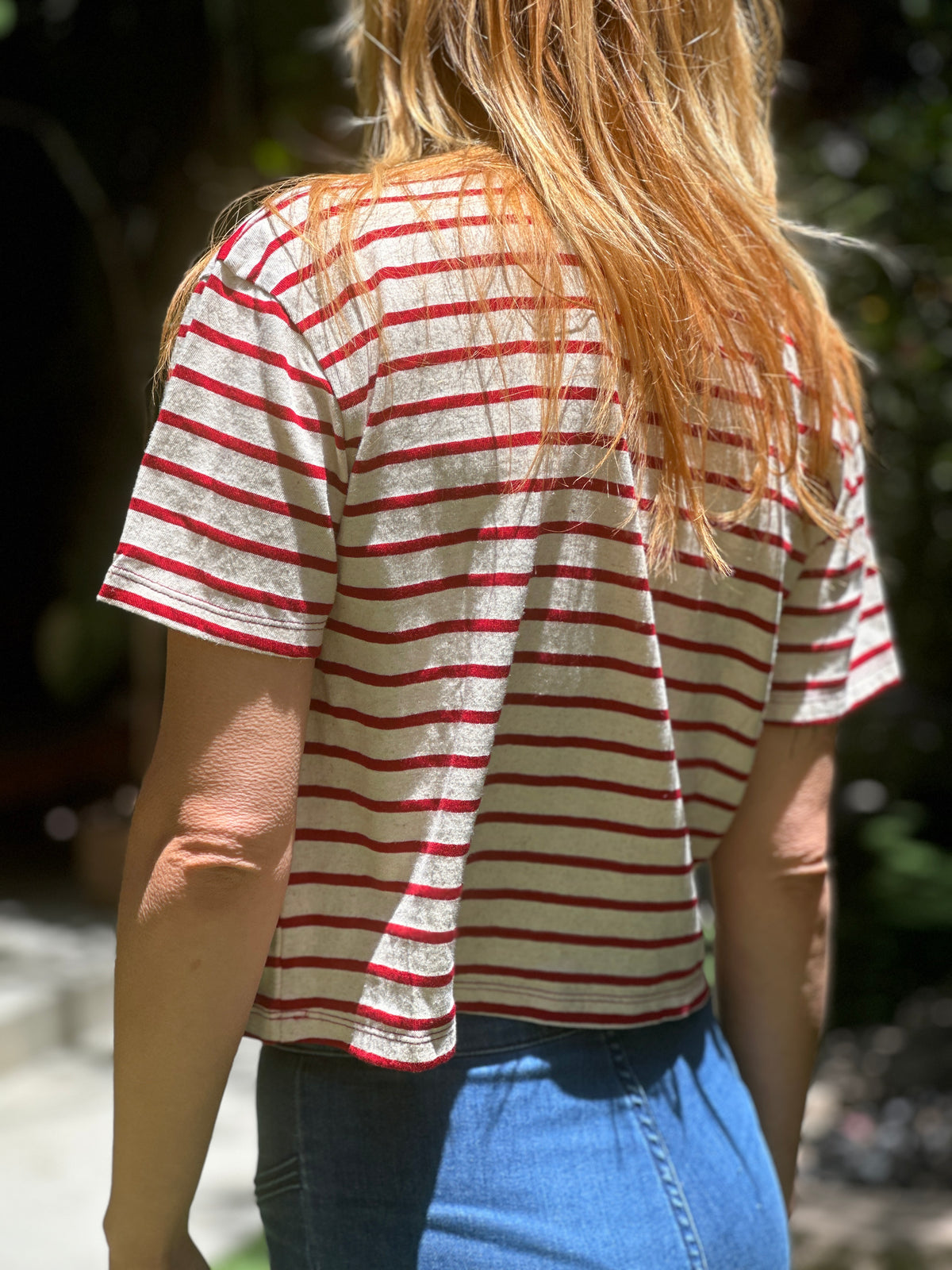 Daytripper tee in red FINAL SALE