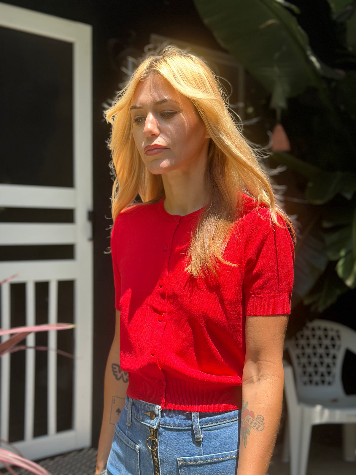 Vivienne Cardigan in ketchup FINAL SALE