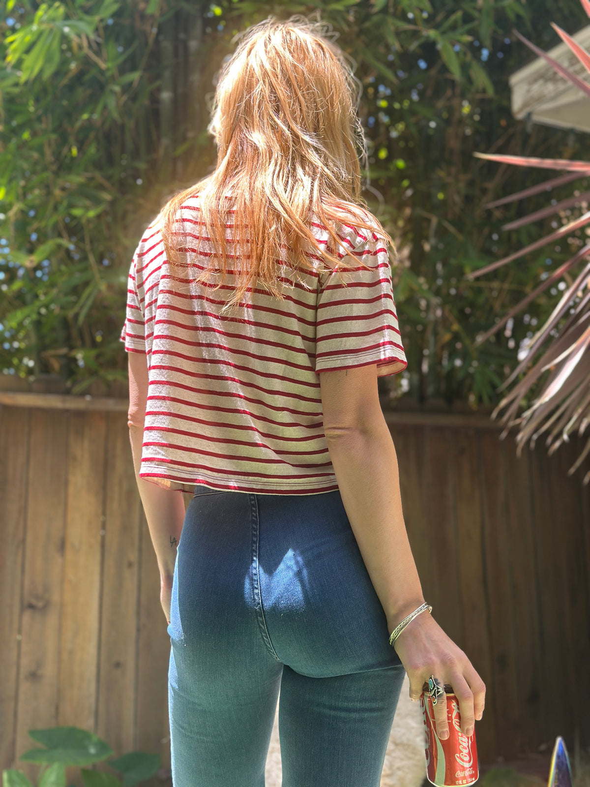 Daytripper tee in red FINAL SALE
