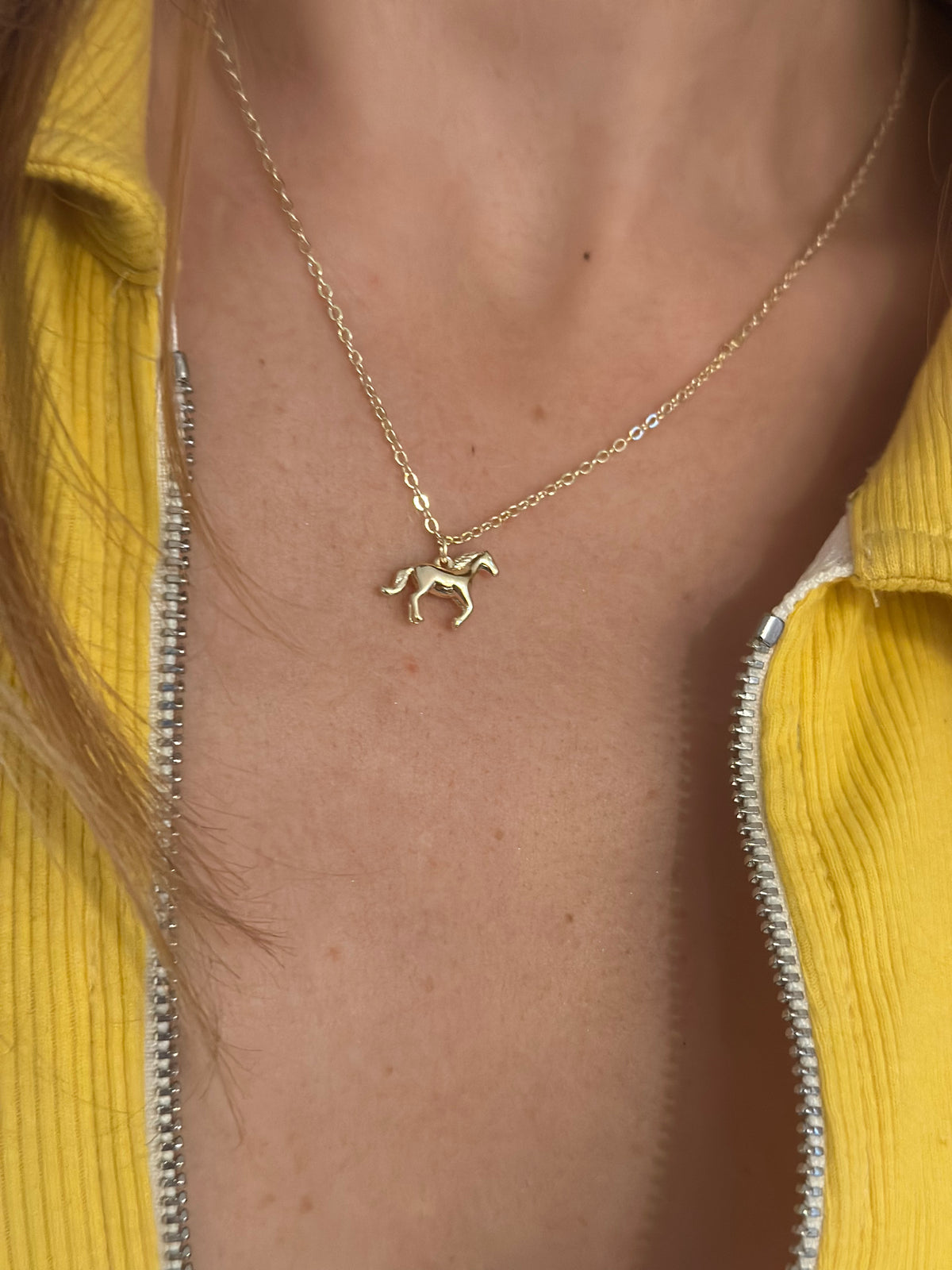golden pony necklace