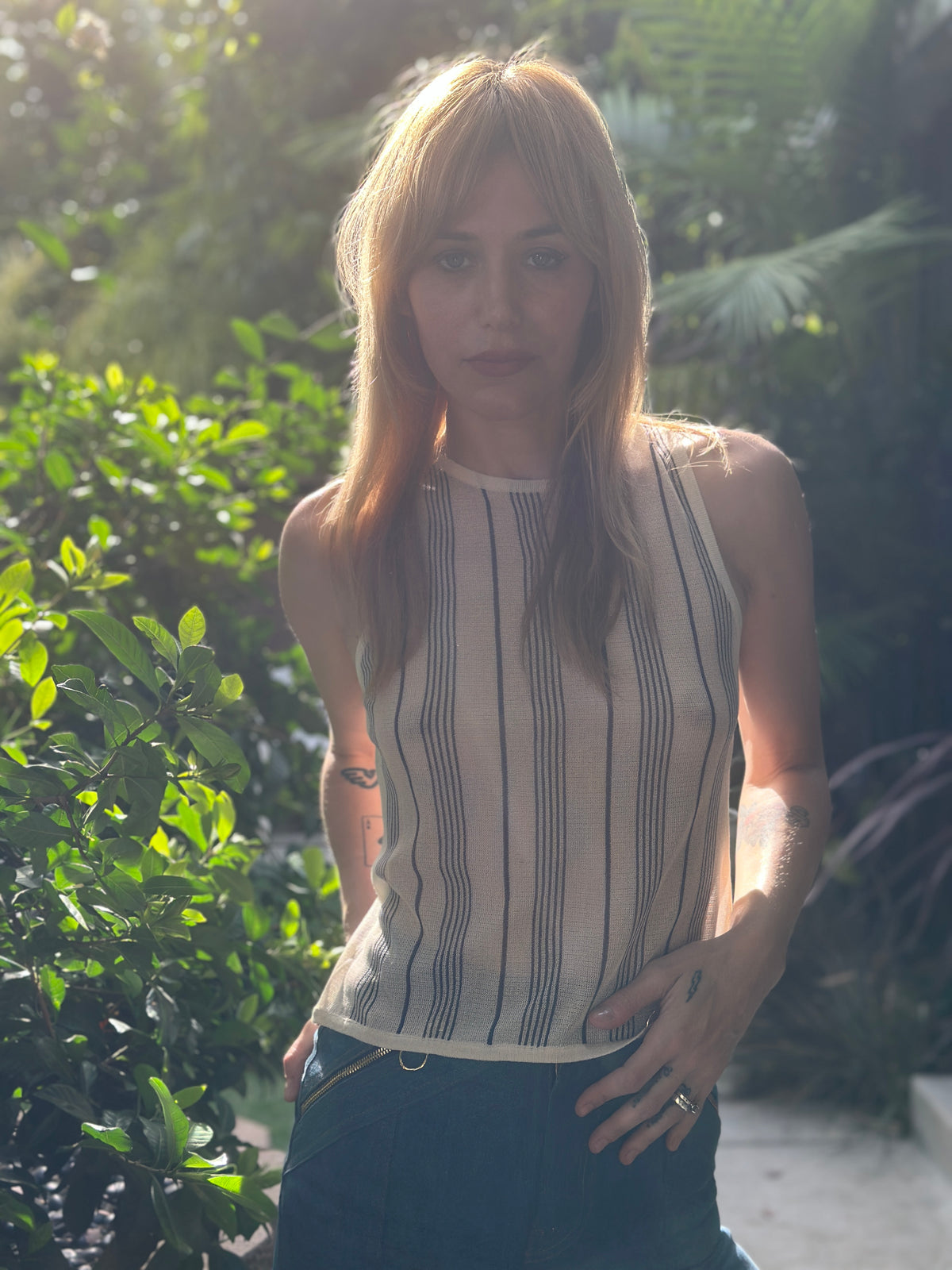 Françoise tank in navy FINAL SALE